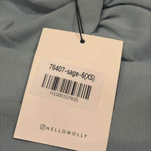 NWT Hello Molly Mini Dress Blue Off The Shoulder Ruched Detailing Dress Size 2 - Picture 4 of 6